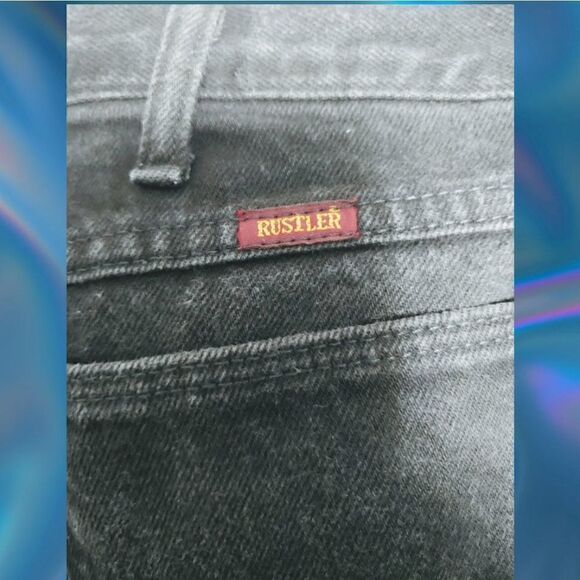 Men's Jeans by Rustler 36" by 32" in Black Straight Leg - Picture 4 of 7